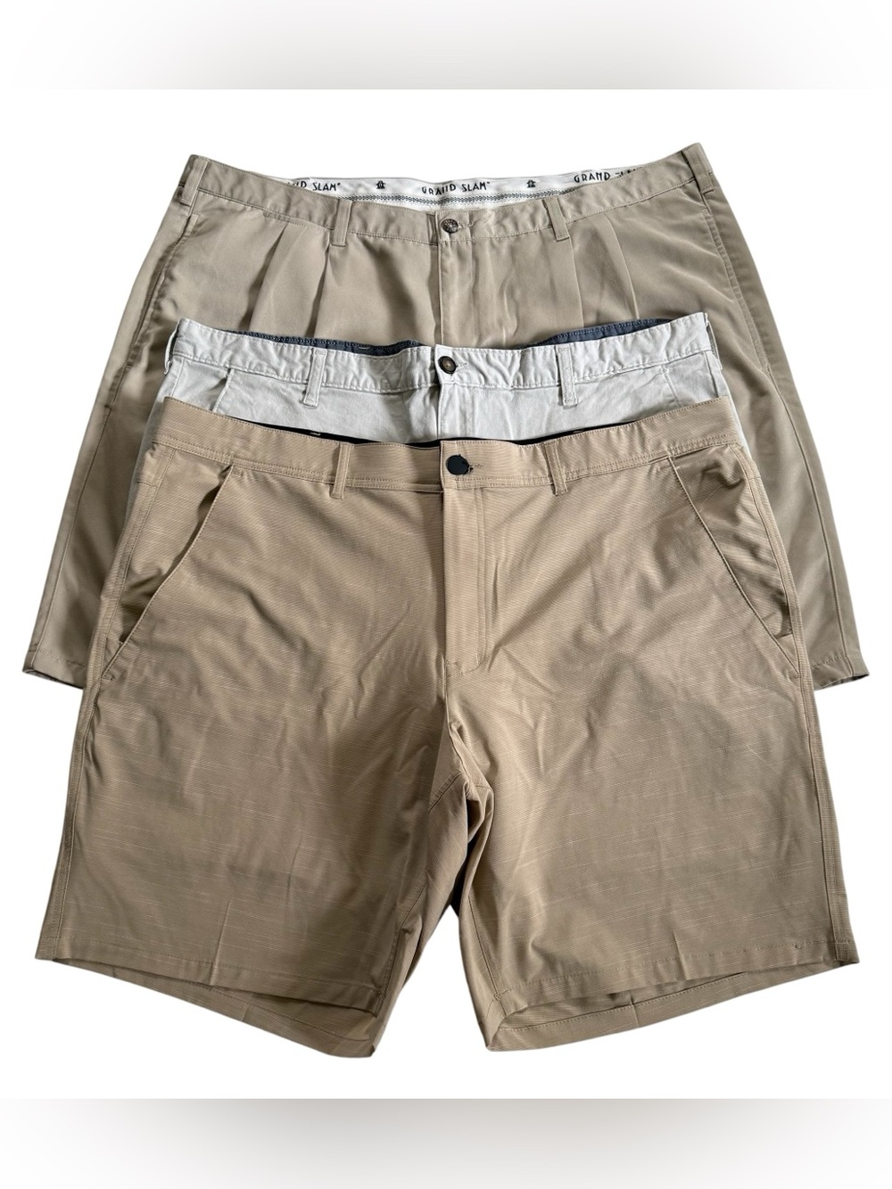 Lot of 3 Men’s Size 44 Shorts Grand Slam & George Pleated Casual Preppy